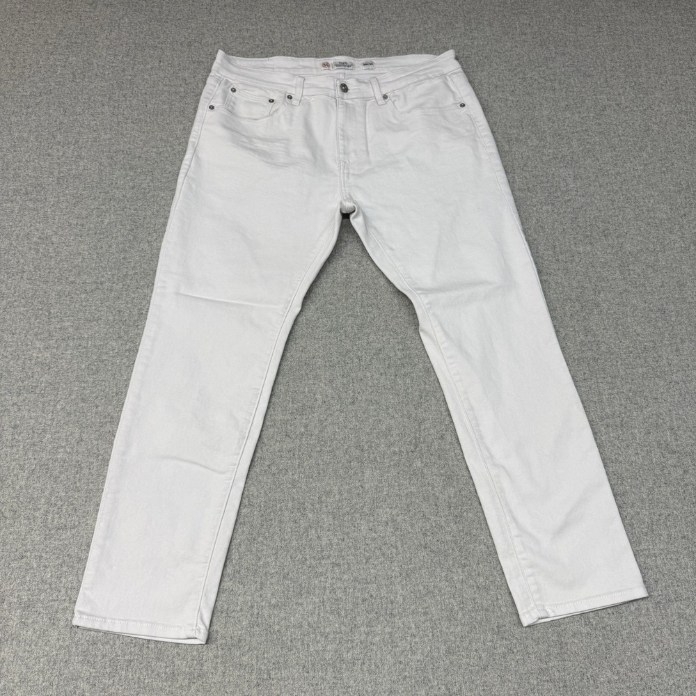 MBX Premium Denim Goods Jeans 36x30 White Slim Straight Pants Los Angeles Men
